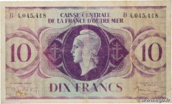 10 Francs Marianne CCFOM FRENCH EQUATORIAL AFRICA 1944 A.125eB F