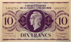 10 Francs Marianne CCFOM AFRIQUE ÉQUATORIALE FRANÇAISE 1947 A.125d VF