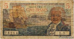 5 Francs Bougainville CCFOM FRENCH EQUATORIAL AFRICA 1947 A.129a G