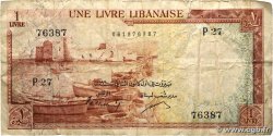 1 livre LEBANON 1960 P.055b VG