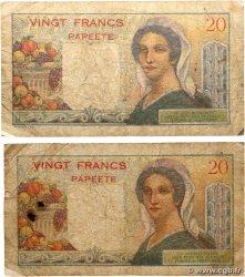 20 Francs Lot TAHITI  1951 P.21b G