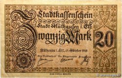 20 Mark ALLEMAGNE Mulhouse 1918 P.-