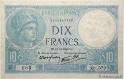 10 Francs MINERVE modifié FRANCE  1940 F.07.24