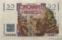 50 Francs LE VERRIER FRANCE  1947 F.20.08