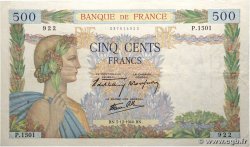 500 Francs LA PAIX FRANCE  1940 F.32.10