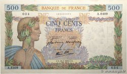 500 Francs LA PAIX FRANCE  1942 F.32.38