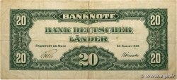 20 Deutsche Mark ALLEMAGNE FÉDÉRALE  1949 P.17a TB