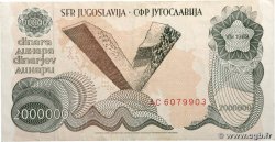 2 000 000 Dinara YOUGOSLAVIE  1989 P.100 TTB