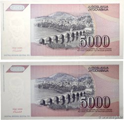 5000 Dinara Lot YOUGOSLAVIE  1991 P.111 pr.NEUF