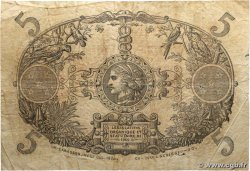 5 Francs Cabasson rouge GUADELOUPE  1943 P.07e B