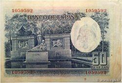 50 Pesetas ESPAGNE  1935 P.088 TTB