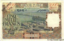 5000 Francs Spécimen AFARS ET ISSAS  1969 P.30s NEUF