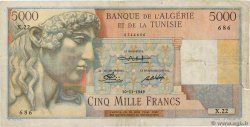 5000 Francs TUNESIEN  1949 P.27