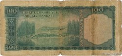 100 Lira TURKEY  1956 P.168a VG