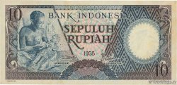 10 Rupiah INDONESIA  1958 P.056
