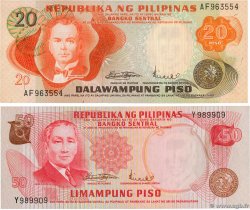20 et 50 Pesos Lot FILIPPINE  1970 P.150 et 151