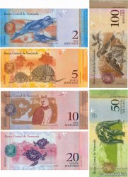 2, 5, 10, 20, 50, 100 Bolivares Lot VENEZUELA 2007 P.088a au P.093a NEUF