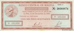 100000 Pesos Bolivianos BOLIVIE  1984 P.188