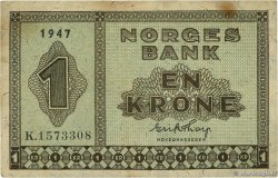 1 Krone NORVÈGE  1947 P.15b