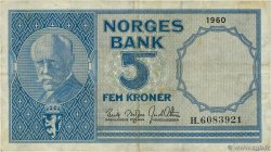5 Kroner NORVÈGE  1960 P.30g