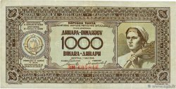 1000 Dinara YOUGOSLAVIE  1946 P.067a