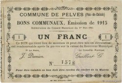 1 Franc FRANCE régionalisme et divers Pelves 1915 JP.62-1114 TTB