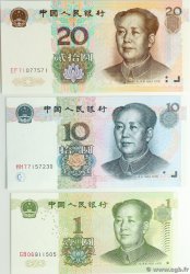 1 Yuan 10 Yuan 20 Yuan Lot CHINE 1999 P.0895 P.0898 P.0899 NEUF
