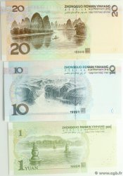 1 Yuan 10 Yuan 20 Yuan Lot CHINE 1999 P.0895 P.0898 P.0899 NEUF