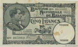5 Francs BÉLGICA  1931 P.097b