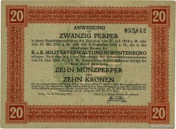 20 Perpera MONTENEGRO  1917 P.M.152