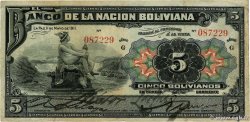 5 Bolivianos BOLIVIA  1911 P.105a
