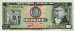 100 Soles de Oro PERú  1974 P.102c