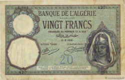 20 Francs ARGELIA  1920 P.078a