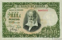 1000 Pesetas ESPAGNE 1951 P.143a TTB