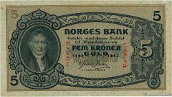 5 Kroner NORVÈGE 1942 P.07c SUP