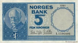 5 Kroner NORVÈGE  1961 P.30g