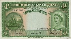 4 Shillings BAHAMAS 1953 P.13b TTB