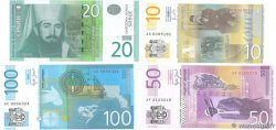 10 au 100 Dinara Lot SERBIA 2005 P.40a, P.47a, P.49a et P.54a AU+