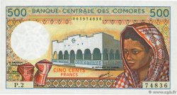 500 Francs COMORES 1986 P.10a2 NEUF