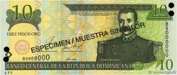10 Pesos Oro Spécimen RÉPUBLIQUE DOMINICAINE 2001 P.168s1