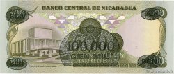 100000 Cordobas sur 500 Cordobas NICARAGUA 1987 P.149 NEUF