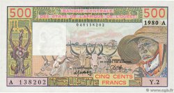 500 Francs ESTADOS DEL OESTE AFRICANO  1980 P.105Ab