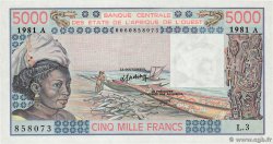 5000 Francs ESTADOS DEL OESTE AFRICANO  1981 P.108Ah