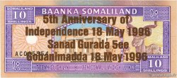 10 Schillings Commémoratif SOMALILAND 1994 P.09a NEUF