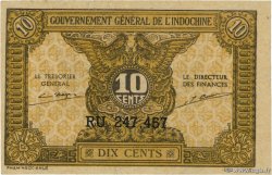 10 Cents INDOCHINE FRANÇAISE 1942 P.089a NEUF