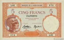 5 Francs TAHITI 1936 P.11c TTB