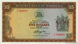 5 Dollars RHODÉSIE 1978 P.36b pr.NEUF