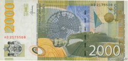 2000 Dinara SERBIA 2012 P.61b BB