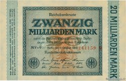 20 Milliards Mark ALLEMAGNE 1923 P.118a pr.NEUF