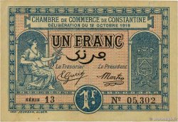 1 Franc ALGÉRIE Constantine 1918 JP.140.18